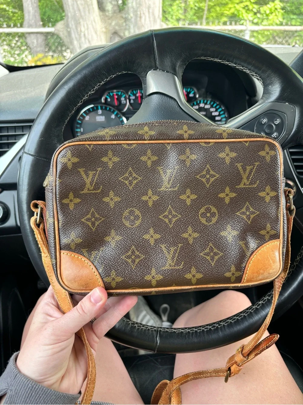 Louis Vuitton Brown Monogram Small Crossbody with Gold Hardware - Picture 1 of 6